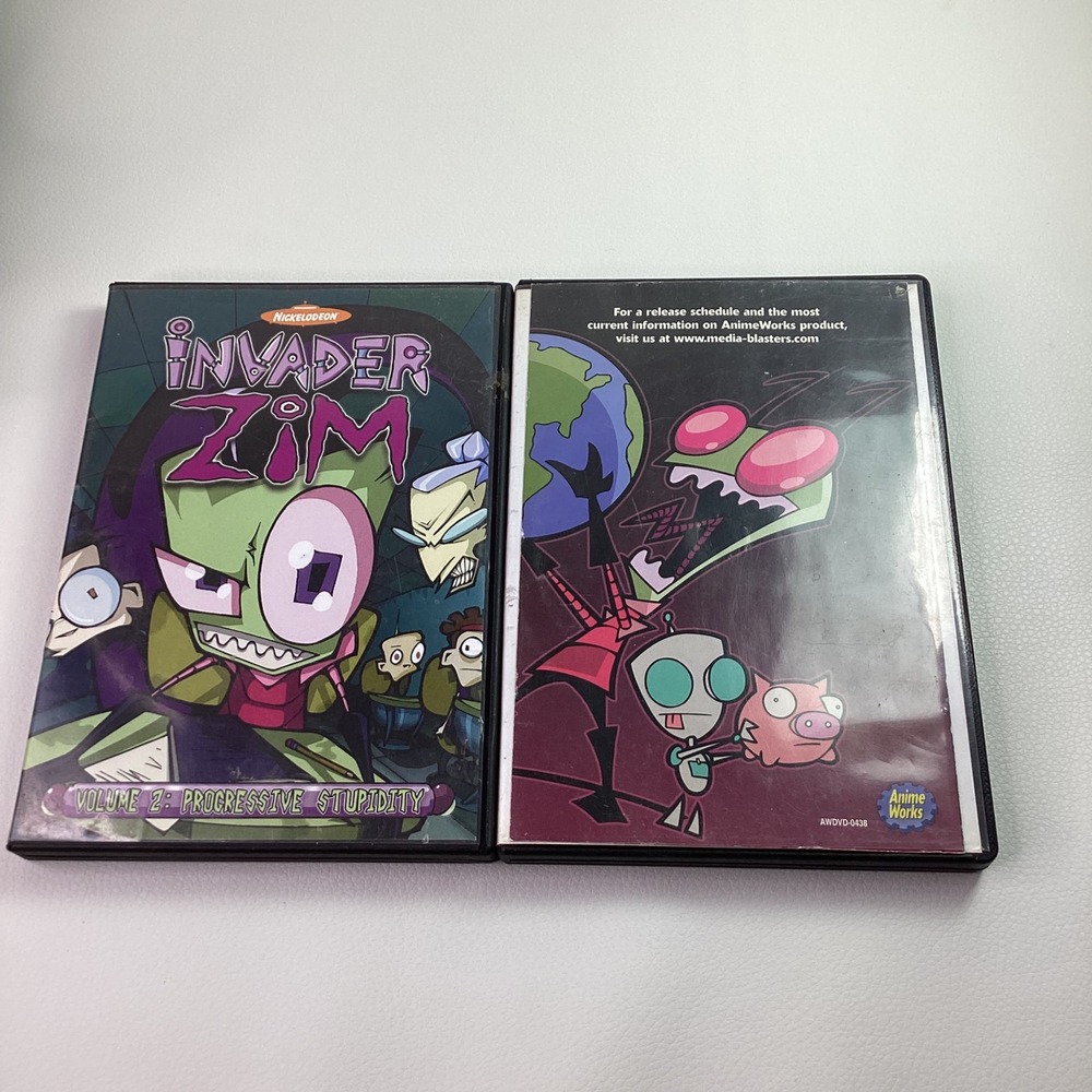 Invader Zim DVD Vol 2 and Vol 3 Progressive Stupidity Discs 3 4 5 6 Nickelodeon - Picture 2 of 3